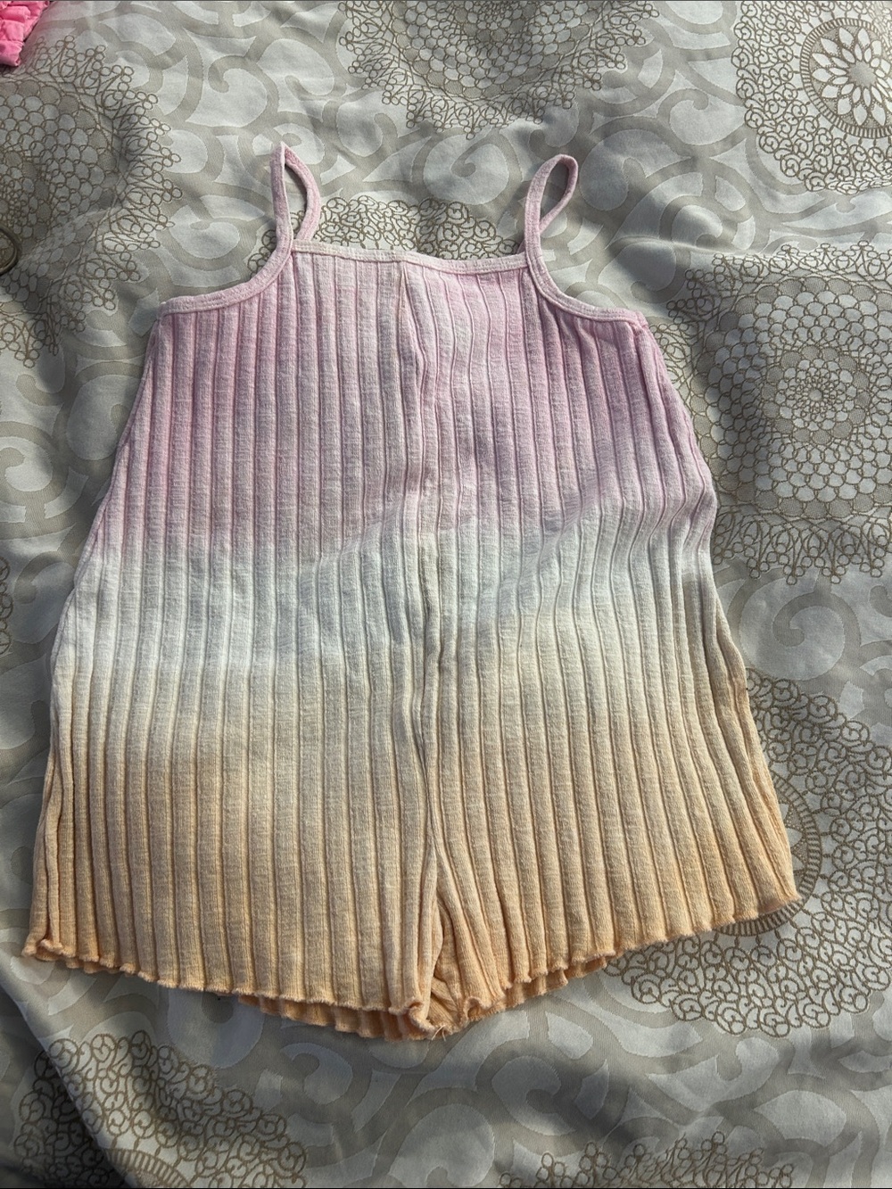 Zara kids Ribbed Ombre Tank Romper size 12-18m
